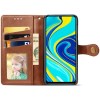 Шкіряний чохол-книжка GETMAN Gallant (PU) для Xiaomi Redmi Note 9s / Note 9 Pro / Note 9 Pro Max Коричневий