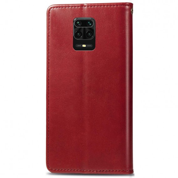 Шкіряний чохол-книжка GETMAN Gallant (PU) для Xiaomi Redmi Note 9s / Note 9 Pro / Note 9 Pro Max Червоний
