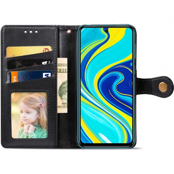 Шкіряний чохол-книжка GETMAN Gallant (PU) для Xiaomi Redmi Note 9s / Note 9 Pro / Note 9 Pro Max Чорний