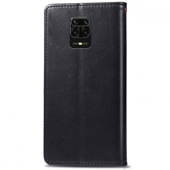 Шкіряний чохол-книжка GETMAN Gallant (PU) для Xiaomi Redmi Note 9s / Note 9 Pro / Note 9 Pro Max Чорний