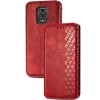Кожаный чехол-книжка GETMAN Cubic (PU) для Xiaomi Redmi Note 9s / Note 9 Pro / Note 9 Pro Max Красный