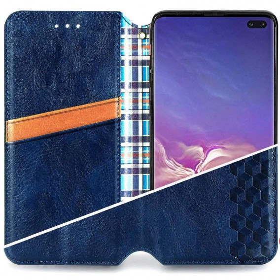 Шкіряний чохол-книжка GETMAN Cubic (PU) для Xiaomi Redmi Note 9s / Note 9 Pro / Note 9 Pro Max Синій