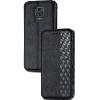 Кожаный чехол-книжка GETMAN Cubic (PU) для Xiaomi Redmi Note 9s / Note 9 Pro / Note 9 Pro Max Черный