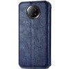 Кожаный чехол-книжка GETMAN Cubic (PU) для Xiaomi Redmi Note 9 5G / Note 9T Синий