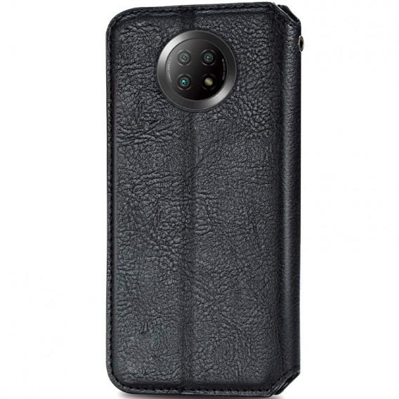 Кожаный чехол-книжка GETMAN Cubic (PU) для Xiaomi Redmi Note 9 5G / Note 9T Черный