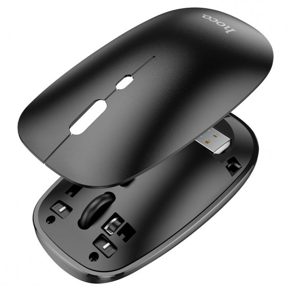 Миша бездротова Hoco GM15 Art Bluetooth + 2.4G Чорний