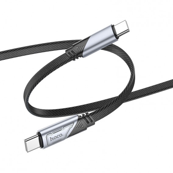 Дата кабель Hoco U119 Machine charging data Type-C to Type-C 60W (1.2m) Black