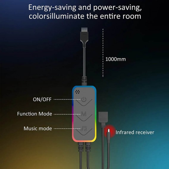 Напольная угловая LED лампа RGB Magic 1 Bluetooth USB with app Black