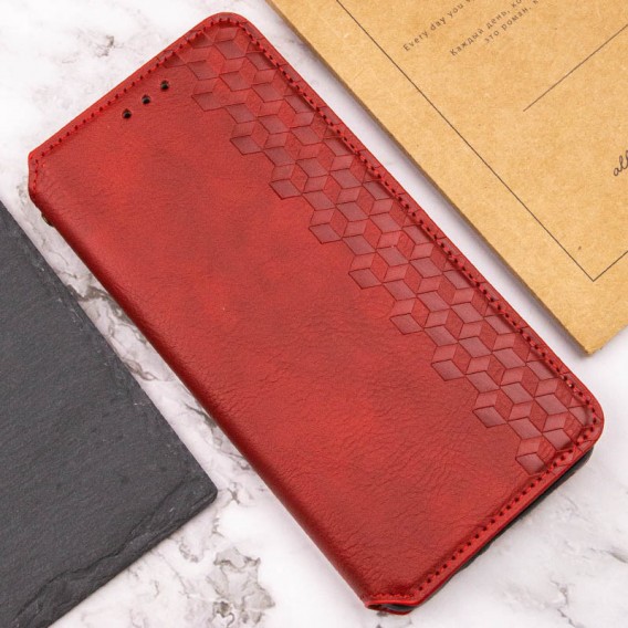 Шкіряний чохол-книжка GETMAN Cubic (PU) для Samsung Galaxy S24 Ultra Червоний