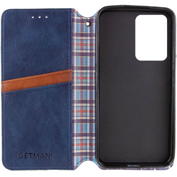 Шкіряний чохол-книжка GETMAN Cubic (PU) для Samsung Galaxy S24 Ultra Синій