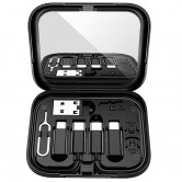 Кабельный набор Hoco U114 Treasure Box, USB-C / USB-A - USB-C / Lightning / Micro-USB, 60 Вт, 0,28 м, черный Кабельный набор Hoco U114 Treasure Box, USB-C / USB-A - USB-C / Lightning / Micro-USB, 60 Вт, 0,28 м, черный