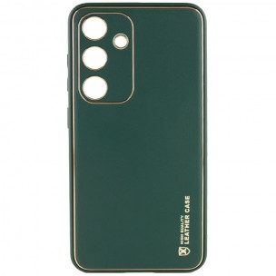 Шкіряний чохол Xshield для Samsung Galaxy S24+ Зелений / Army Green