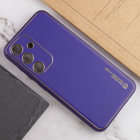 Кожаный чехол Xshield для Samsung Galaxy S24+ Фиолетовый / Ultra Violet