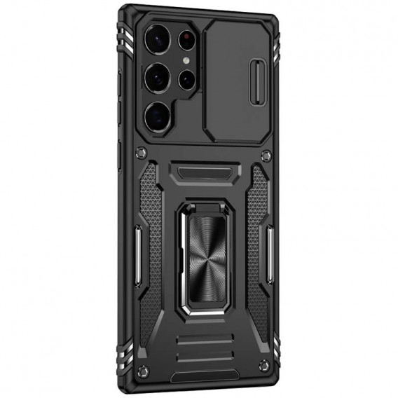 Ударостійкий чохол Camshield Army Ring для Samsung Galaxy S24 Ultra Чорний / Black