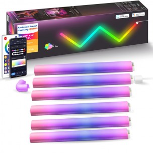 Настінний світильник Lines SAL-013B Bluetooth USB interface with app (6+1 pcs) White Настінний світильник Lines SAL-013B Bluetooth USB interface with app (6+1 pcs) White