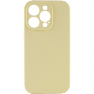 Чехол Silicone Case Full Camera Protective (AA) NO LOGO для Apple iPhone 13 Pro Max (6.7 дюйма) Желтый / Mellow Yellow
