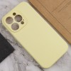 Чехол Silicone Case Full Camera Protective (AA) NO LOGO для Apple iPhone 13 Pro Max (6.7 дюйма) Желтый / Mellow Yellow