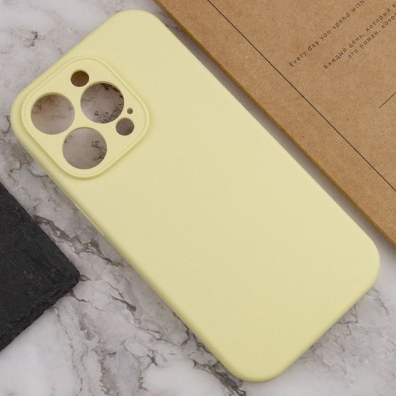 Чехол Silicone Case Full Camera Protective (AA) NO LOGO для Apple iPhone 13 Pro Max (6.7 дюйма) Желтый / Mellow Yellow