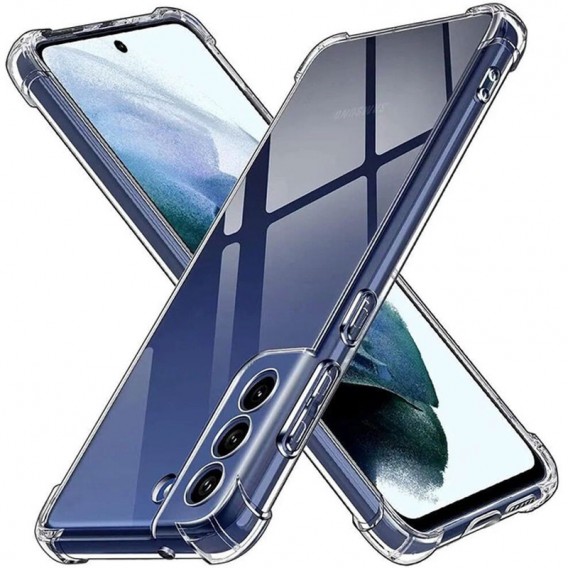 TPU чохол GETMAN Ease logo посилені кути Full Camera для Samsung Galaxy S21 FE Безбарвний (прозорий)
