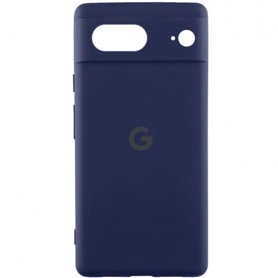 Чохол Silicone Cover Lakshmi Full Camera (AAA) with Logo для Google Pixel 8 Темно-синій / Midnight blue