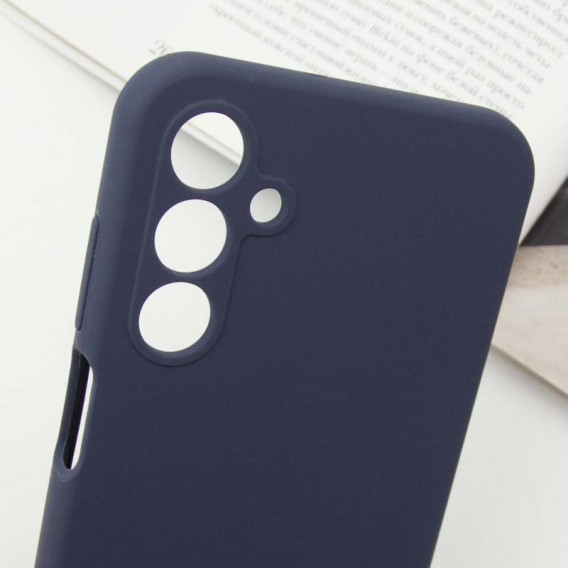 Чехол Silicone Cover Lakshmi Full Camera (AAA) with Logo для Samsung Galaxy A25 5G Темно-синий / Midnight blue