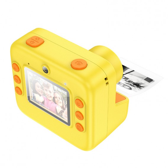 Дитяча фотокамера з моментальним друком Hoco DV200 Dual lens Yellow