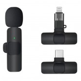 Петличний бездротовий мікрофон Borofone BFK12 Trophy lavalier Lightning/Type-C Black Петличний бездротовий мікрофон Borofone BFK12 Trophy lavalier Lightning/Type-C Black