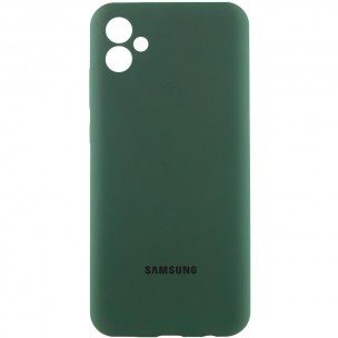 Чохол Silicone Cover Lakshmi Full Camera (AAA) with Logo для Samsung Galaxy A06 Зелений / Cyprus Green