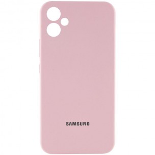 Чохол Silicone Cover Lakshmi Full Camera (AAA) with Logo для Samsung Galaxy A06 Рожевий / Pink Sand