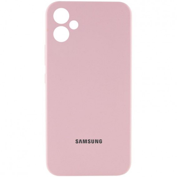 Чехол Silicone Cover Lakshmi Full Camera (AAA) with Logo для Samsung Galaxy A06 Розовый / Pink Sand