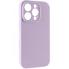 Чехол Silicone Case Full Camera Protective (AA) NO LOGO для Apple iPhone 16 Pro (6.3 дюйма) Сиреневый / Lilac