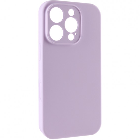 Чехол Silicone Case Full Camera Protective (AA) NO LOGO для Apple iPhone 16 Pro (6.3 дюйма) Сиреневый / Lilac