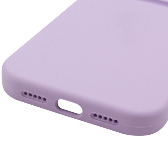 Чехол Silicone Case Full Camera Protective (AA) NO LOGO для Apple iPhone 16 Pro (6.3 дюйма) Сиреневый / Lilac