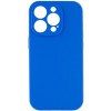 Чехол Silicone Case Full Camera Protective (AA) NO LOGO для Apple iPhone 16 Pro (6.3 дюйма) Синий / Capri Blue