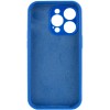 Чехол Silicone Case Full Camera Protective (AA) NO LOGO для Apple iPhone 16 Pro (6.3 дюйма) Синий / Capri Blue