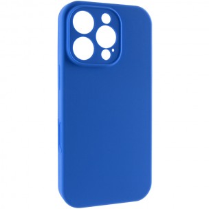 Чехол Silicone Case Full Camera Protective (AA) NO LOGO для Apple iPhone 16 Pro (6.3 дюйма) Синий / Capri Blue
