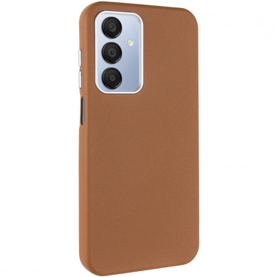 Шкіряний чохол Leather Case Metal Buttons для Samsung Galaxy A15 4G/5G / M15 5G Brown