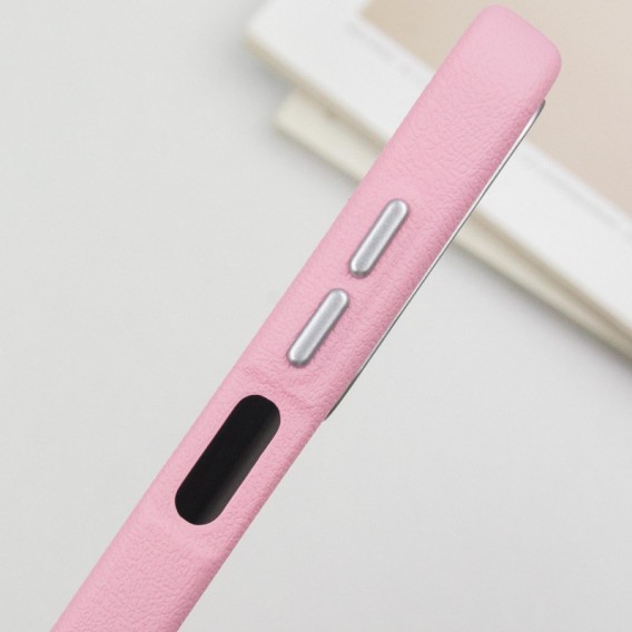Кожаный чехол Leather Case Metal Buttons для Samsung Galaxy A15 4G/5G / M15 5G Light Pink