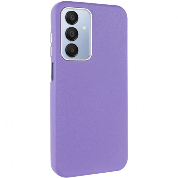 Шкіряний чохол Leather Case Metal Buttons для Samsung Galaxy A15 4G/5G / M15 5G Light Purple