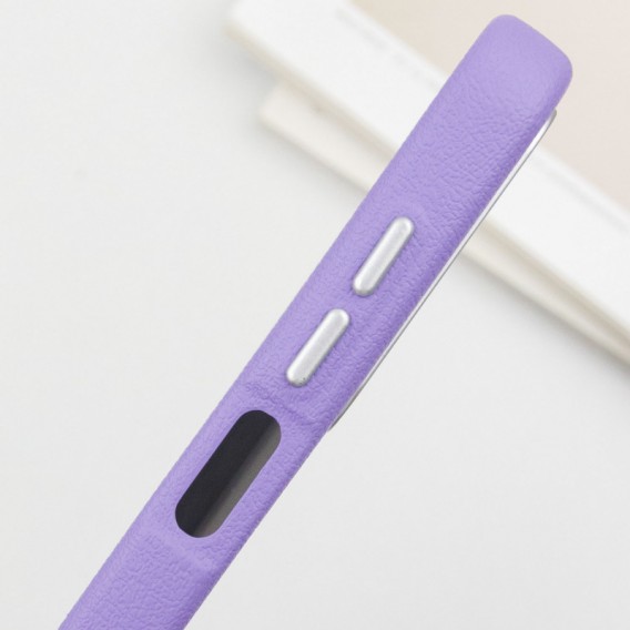 Кожаный чехол Leather Case Metal Buttons для Samsung Galaxy A15 4G/5G / M15 5G Light Purple