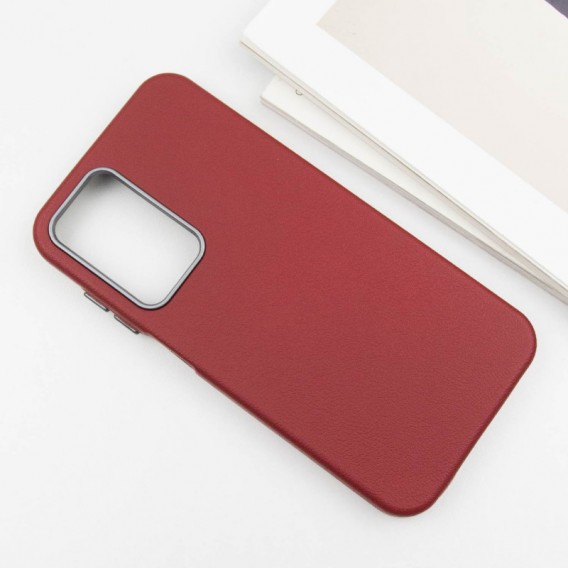 Кожаный чехол Leather Case Metal Buttons для Samsung Galaxy A15 4G/5G / M15 5G Red