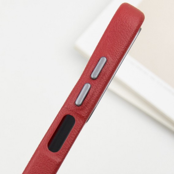 Кожаный чехол Leather Case Metal Buttons для Samsung Galaxy A15 4G/5G / M15 5G Red