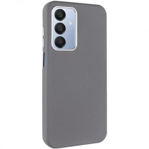 Кожаный чехол Leather Case Metal Buttons для Samsung Galaxy A15 4G/5G / M15 5G Titanium Gray