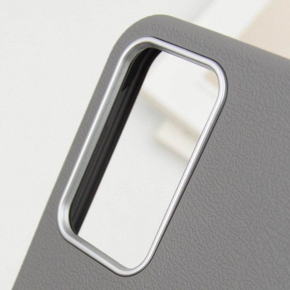 Кожаный чехол Leather Case Metal Buttons для Samsung Galaxy A15 4G/5G / M15 5G Titanium Gray