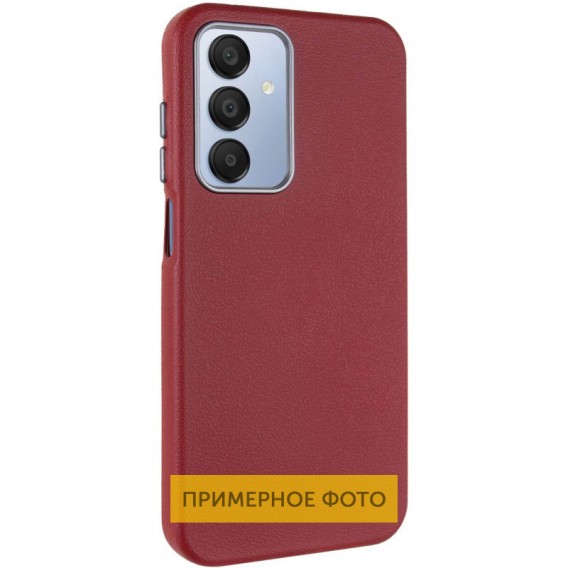 Шкіряний чохол Leather Case Metal Buttons для Samsung Galaxy S24 Ultra Red