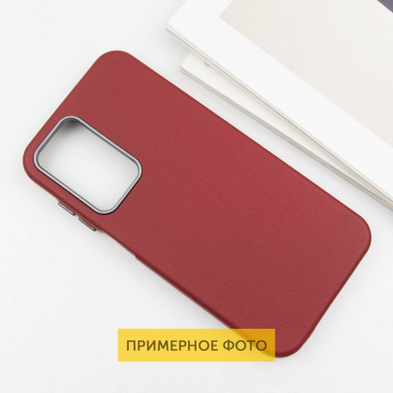 Кожаный чехол Leather Case Metal Buttons для Samsung Galaxy S24 Ultra Red
