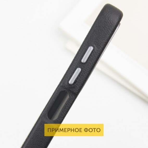 Кожаный чехол Leather Case Metal Buttons для Xiaomi Redmi A3 Black