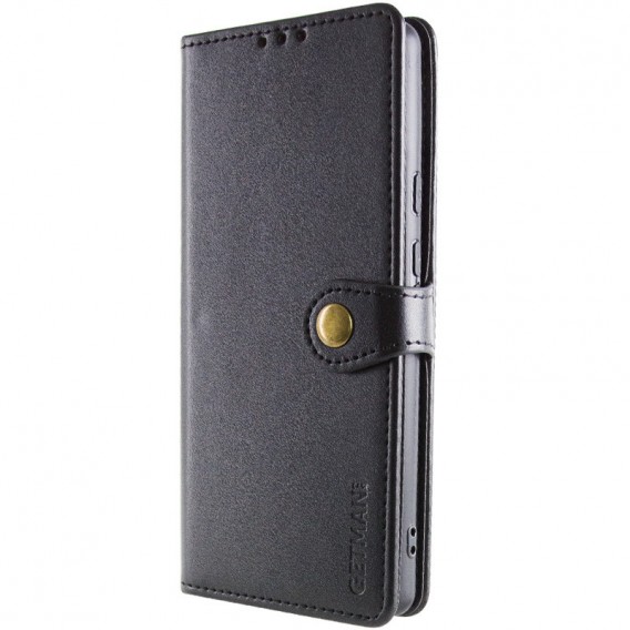 Кожаный чехол-книжка GETMAN Gallant (PU) для Xiaomi Redmi Note 14 5G Черный