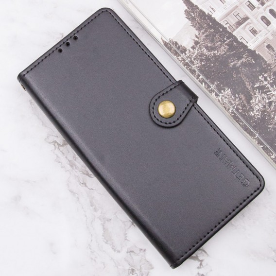 Кожаный чехол-книжка GETMAN Gallant (PU) для Xiaomi Redmi Note 14 5G Черный