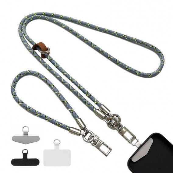 Набір шнурків 120см + 35см Gray / Yellow / Black